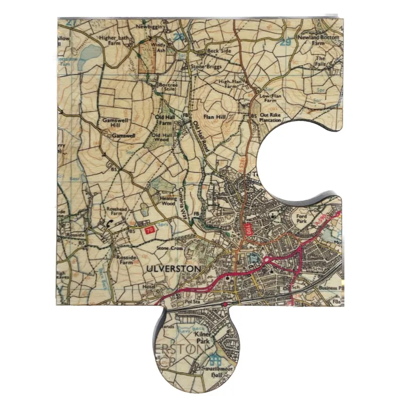Ulverston Wooden Puzzle Coaster Set-2